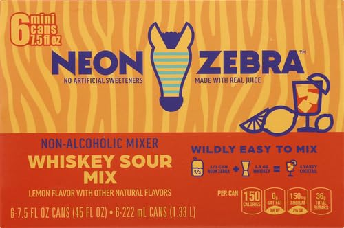 Amazon.com : Neon Zebra Whiskey Sour Mix, Cocktail Mixers, No